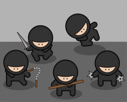 Ninja Santa Cliparts