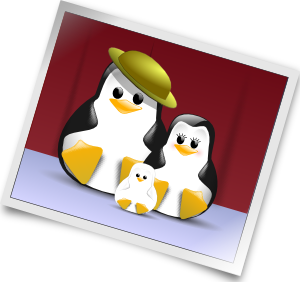 Happy Penguins Family Photo Clip Art at Clker