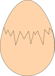 Colored Egg With Fracture Clip Art at Clker 