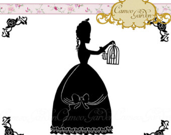 Digital Clipart Silhouette The Owl and the by CameoGarden
