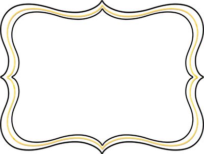 Scalloped Rectangle Frame Clipart 