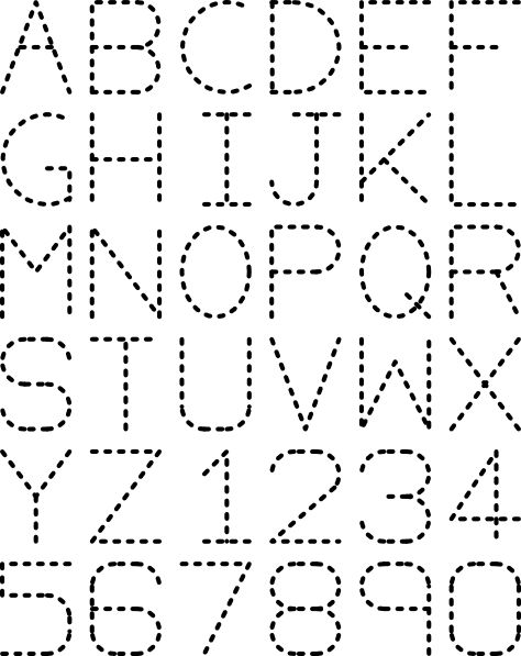 free tracing letters and numbers for kids 