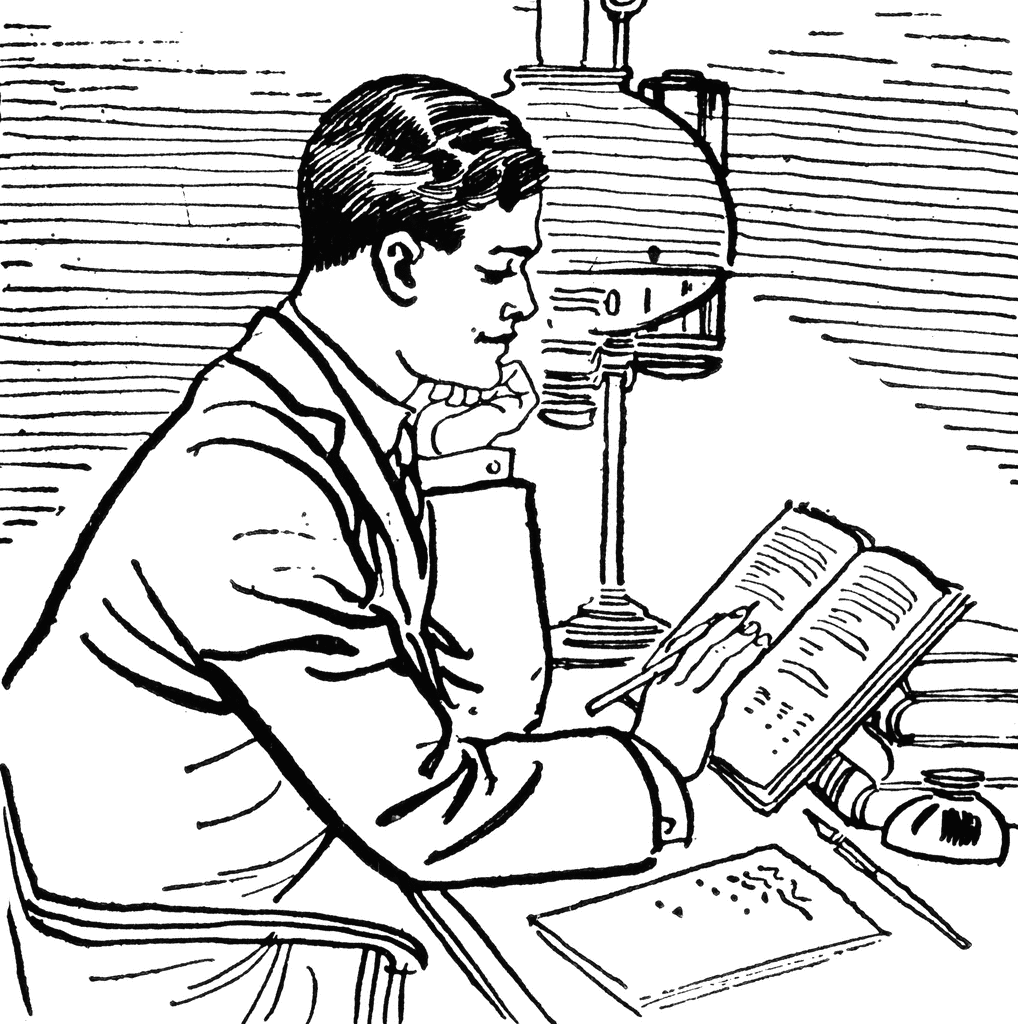 Person Studying Clipart 