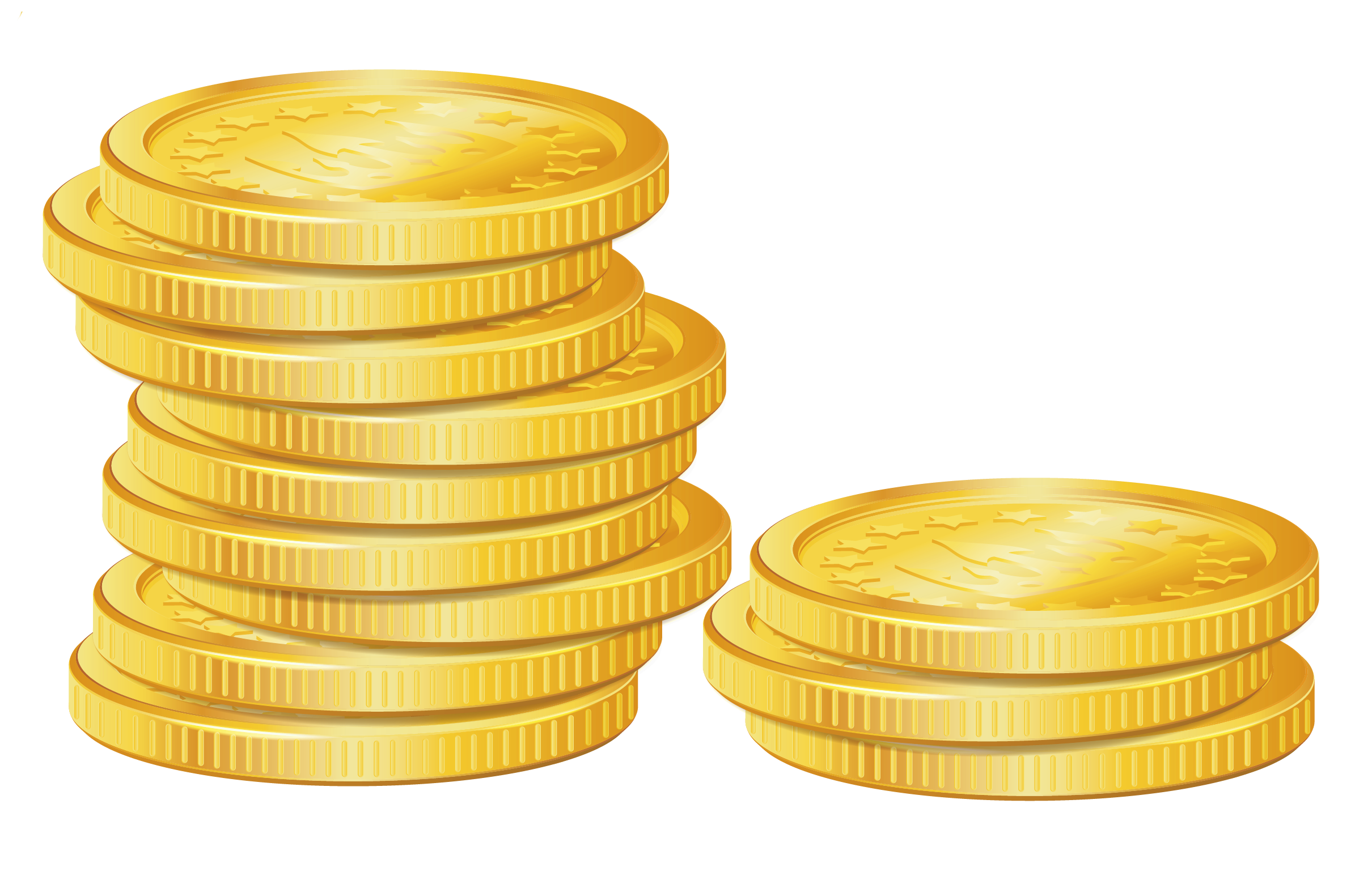 Stack of gold coins clip art free vector image 