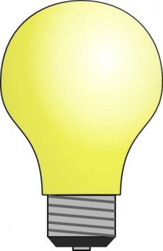Light bulb clip art free vector 