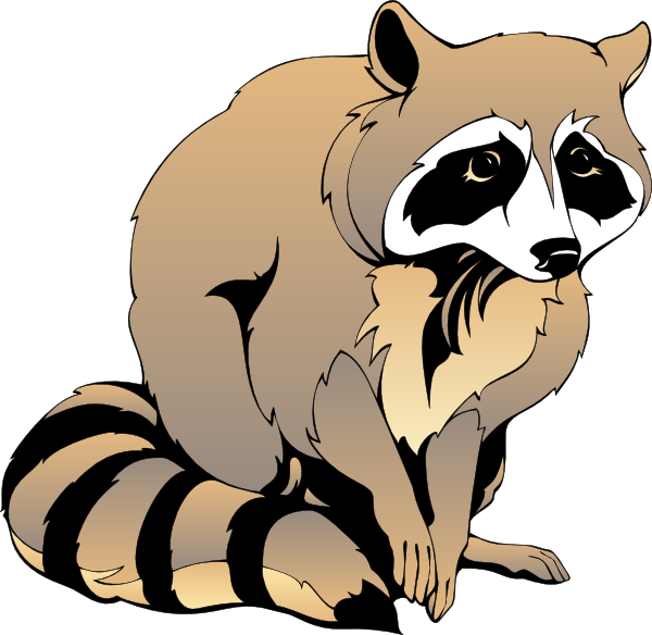 Pink Raccoon Cliparts