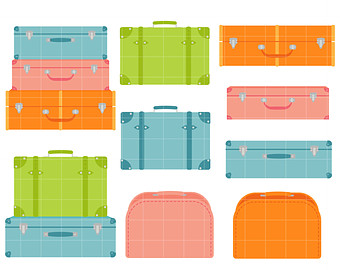 Suitcase clipart 
