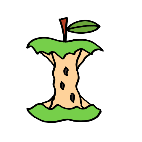 Eaten Apple Clipart 