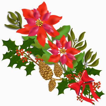 Free christmas flower clip art 