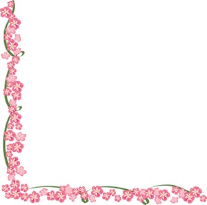 Cherry blossom clip art border 