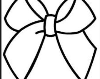 high school cheerleading clipart bow