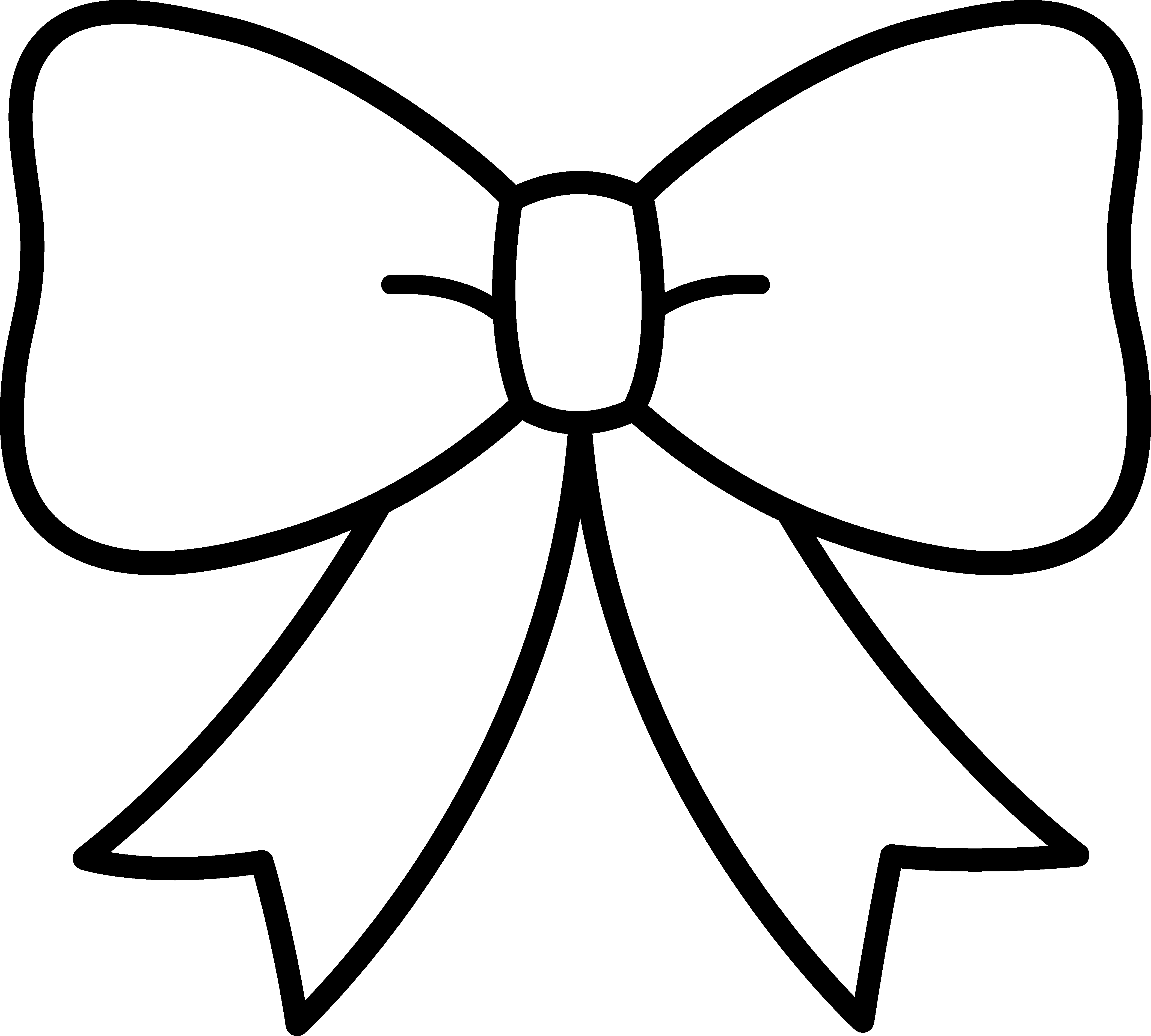 Cheer Bow Silhouette Clipart 