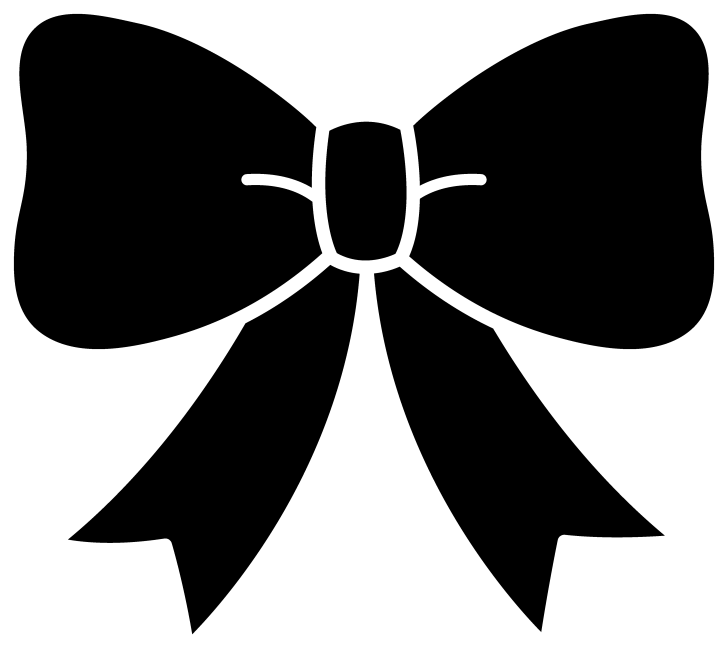 Cheer bows clip art 