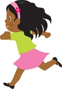 Little black girl clipart 
