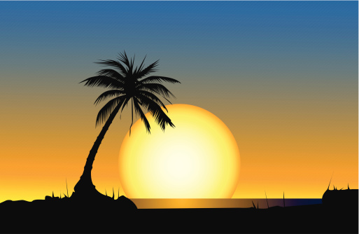 Sunset Beach Clipart 