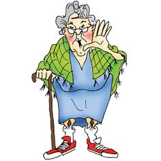 Funny old woman clipart 