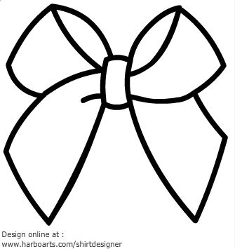 bow outline clip art
