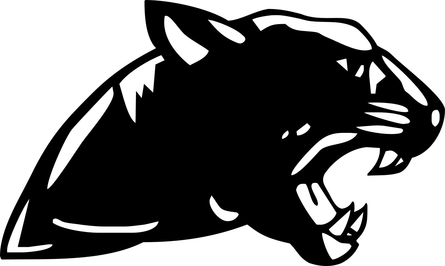 Cougar head clip art cougar panther mascot head vector graphic 2 