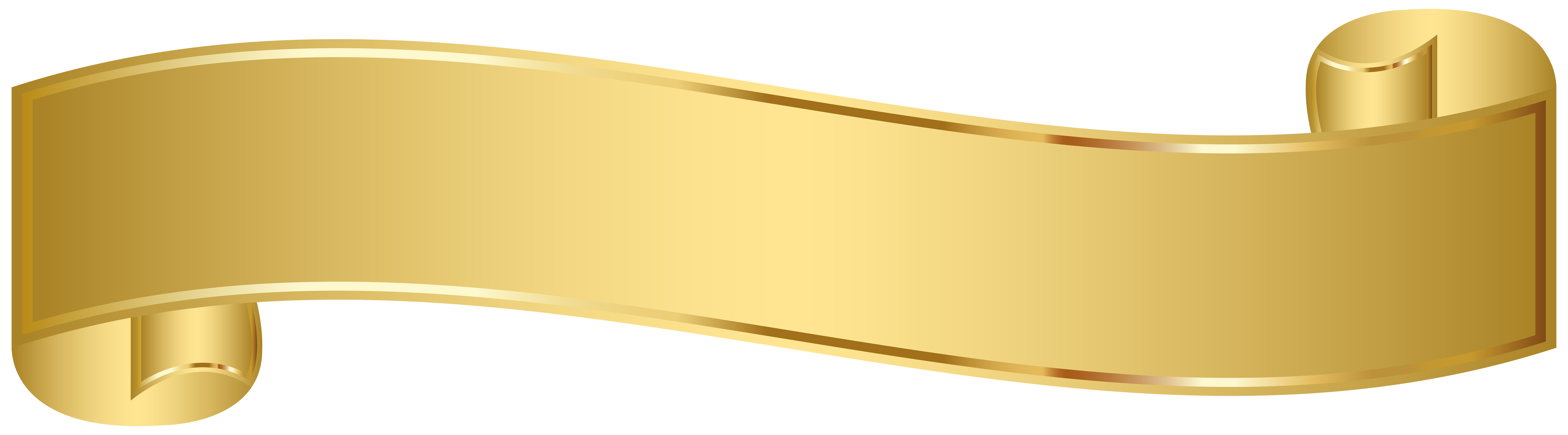 Gold Banner Clip Art PNG Image 