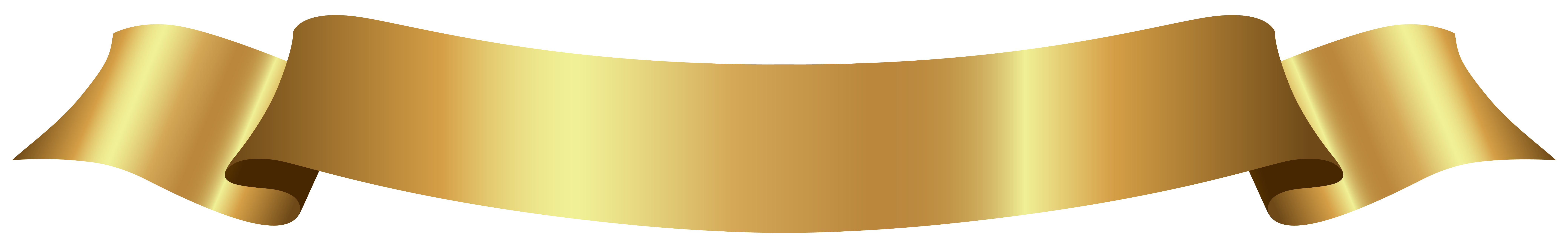 Golden Banner PNG Clipart Image 