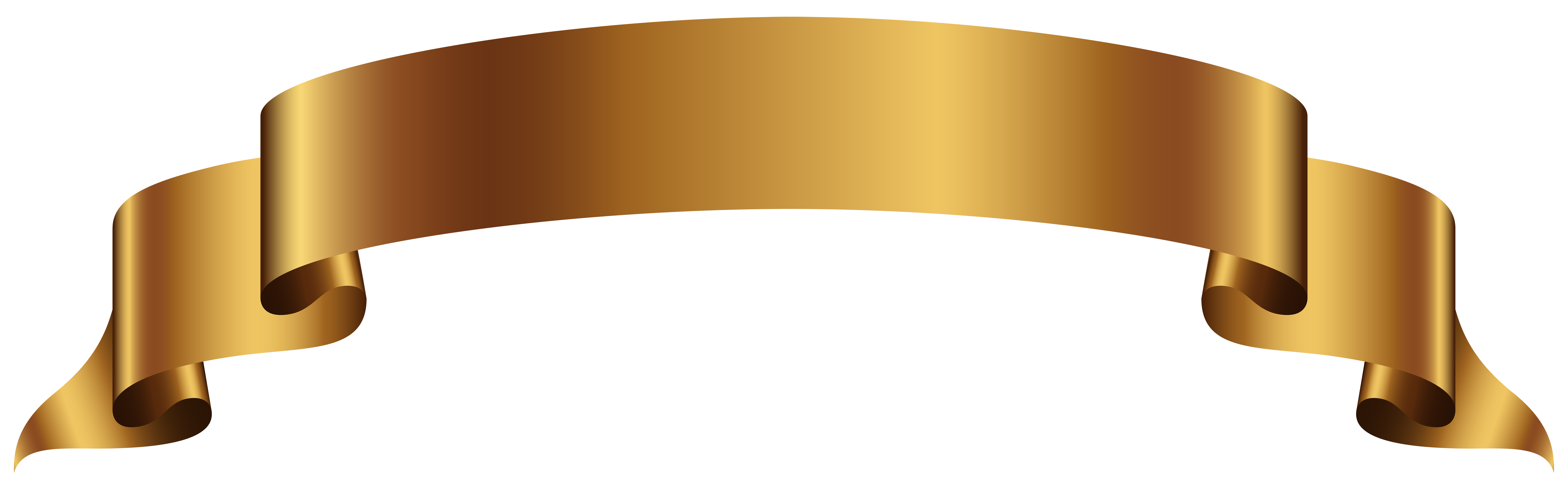 Gold Banner Transparent PNG Clip Art Image 