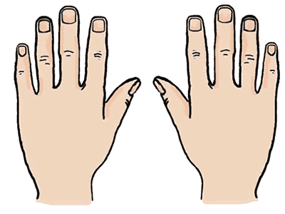 clipart hand back