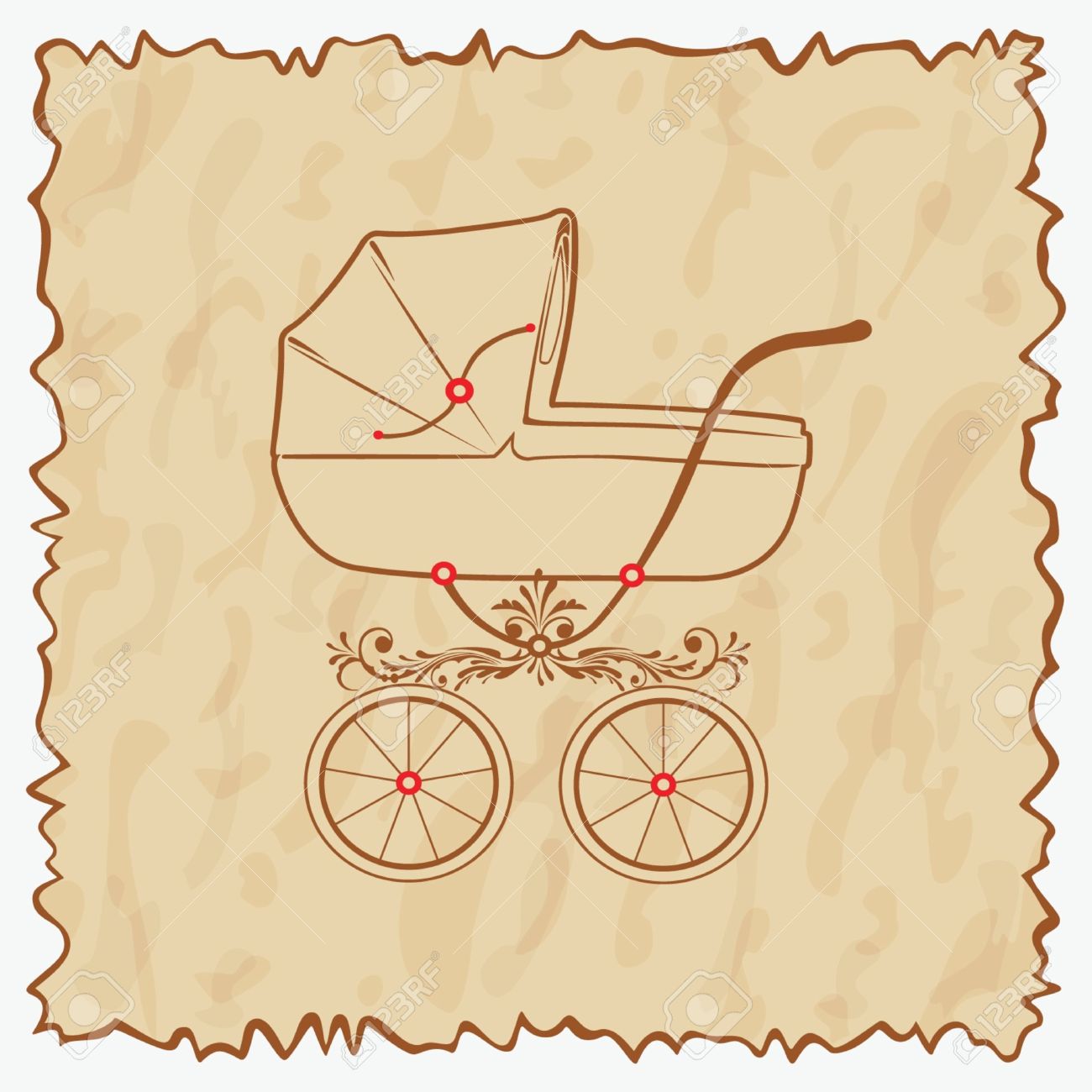 Yellow Stroller Cliparts