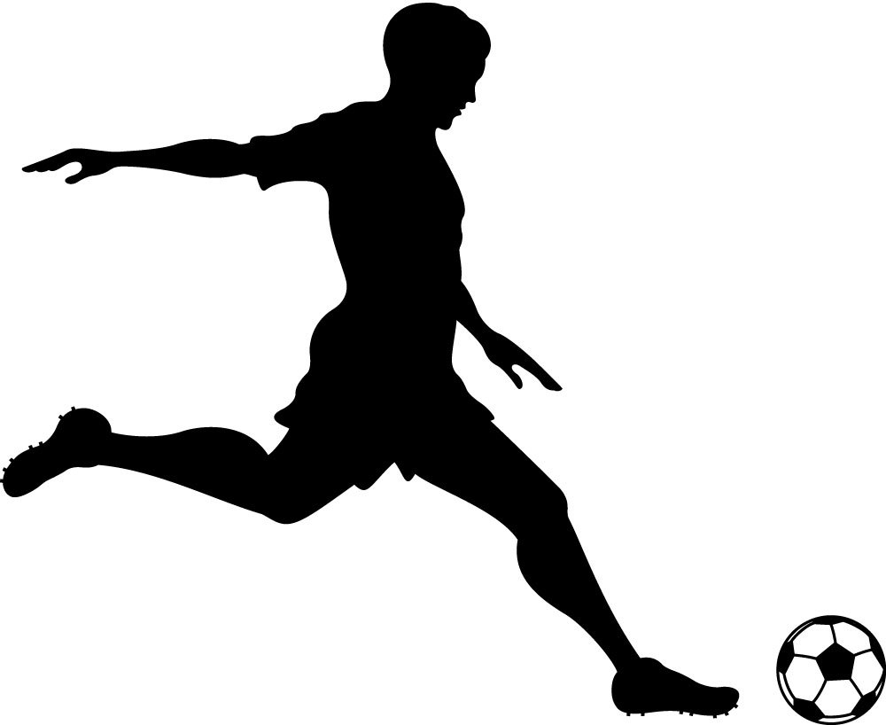 Kicking Soccer Ball Silhouette 
