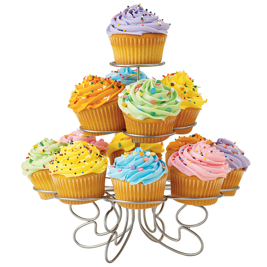 Cupcake tower clipart 