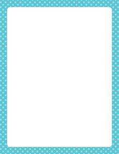 Printable turquoise polka dot border. Free GIF, JPG, PDF, and PNG 
