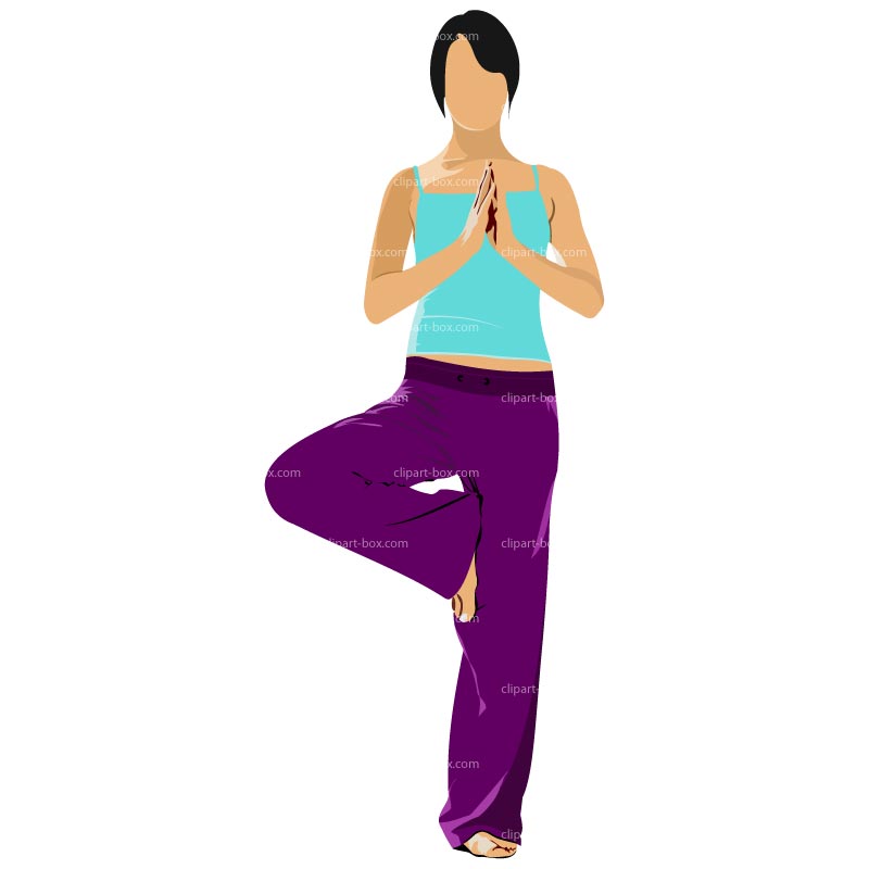 standing yoga poses clip art - Clip Art Library