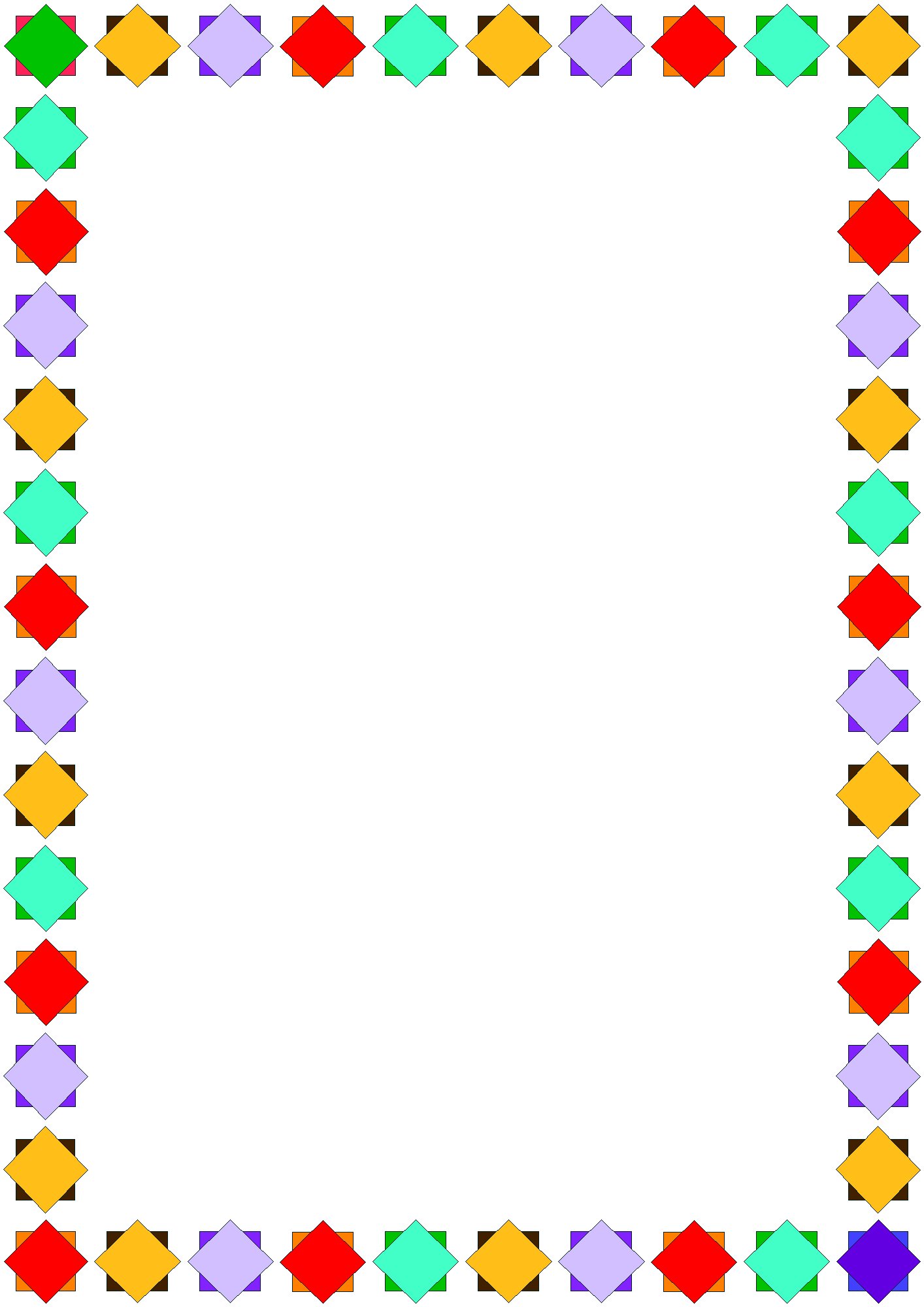 Colorful Number Page Border 