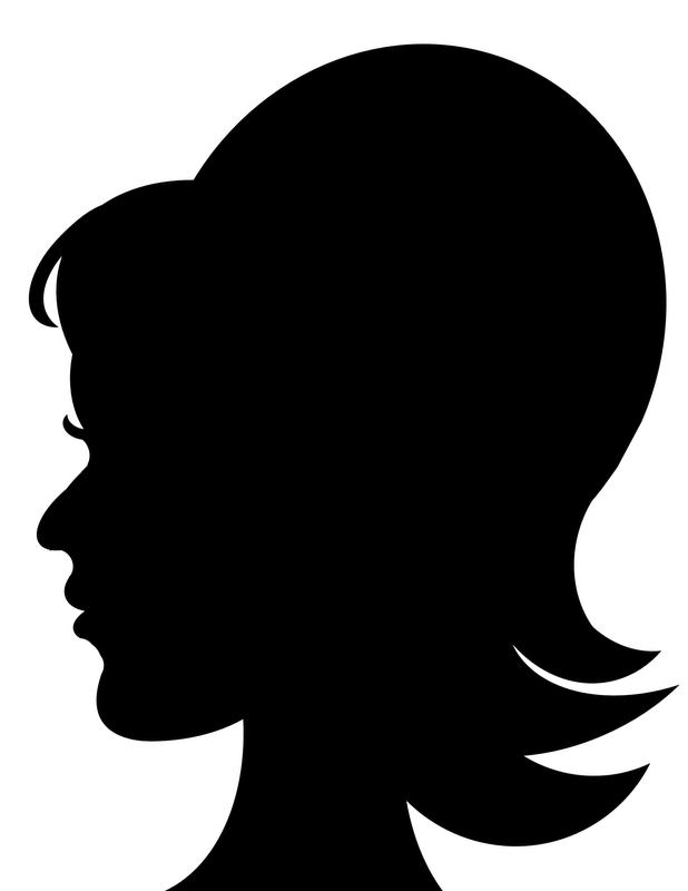Clipart silhouette woman head 