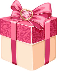 Pink Striped Gift Box PNG Clipart Picture 