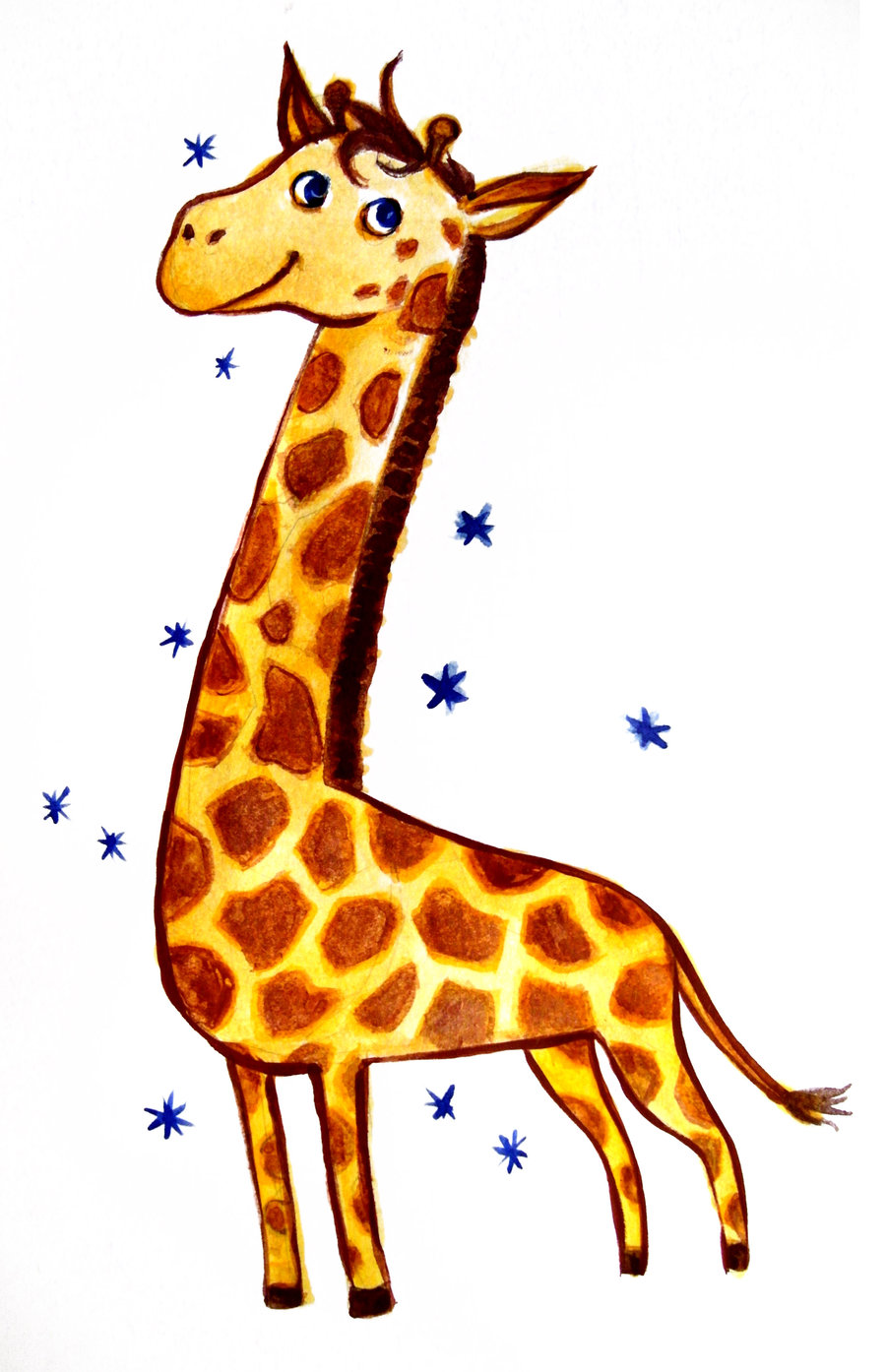 Cute Giraffe Character Sitting on Grass, Toy, Sadness, Stock Vector -  Illustration of animal, childhood: 171452484