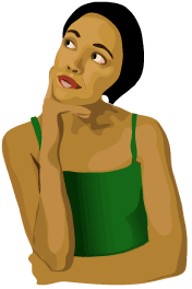 woman thinking clip art