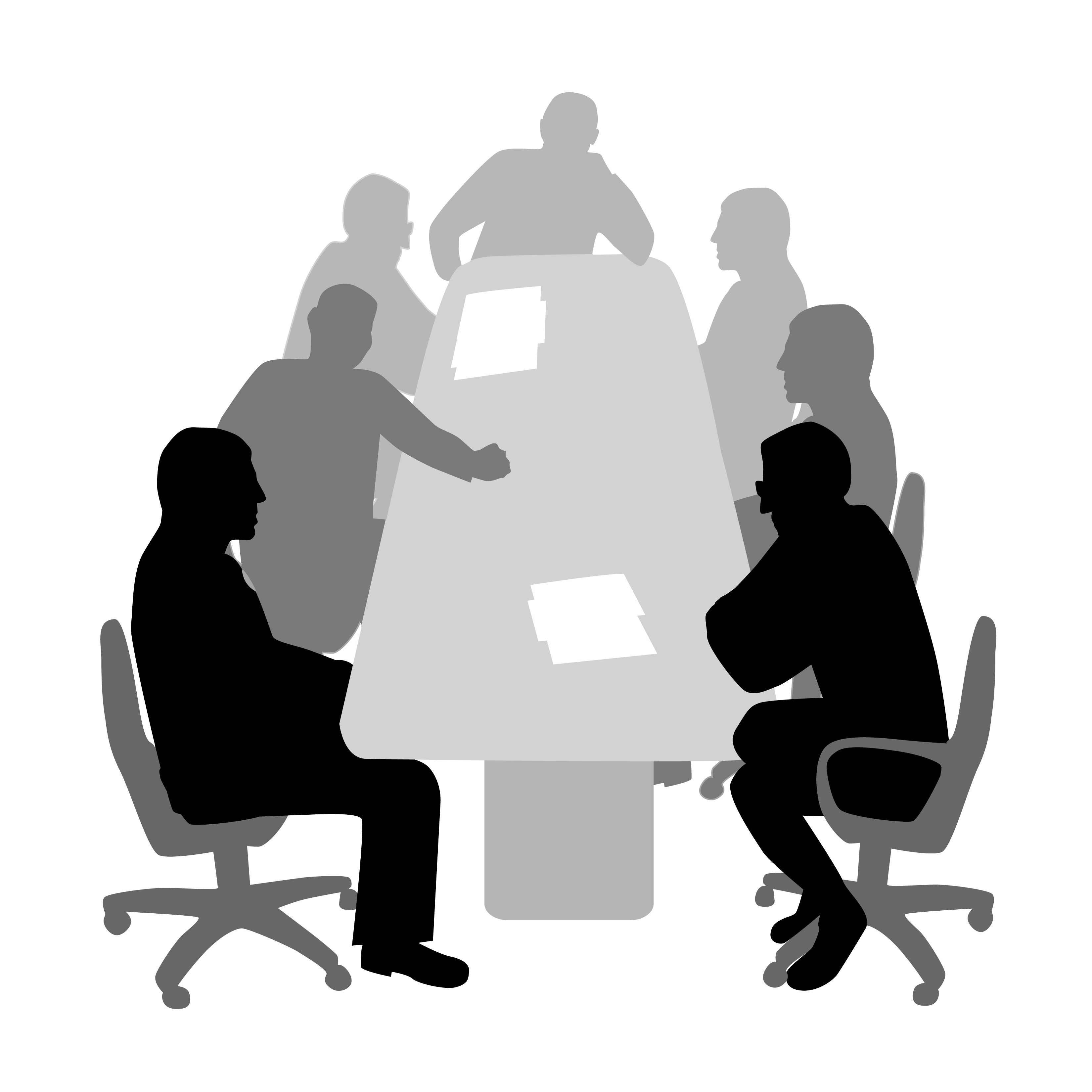 Meeting Black And White Clipart 