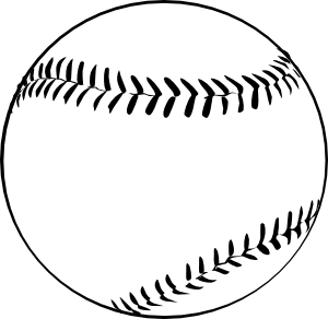 Baseball outline clipart 