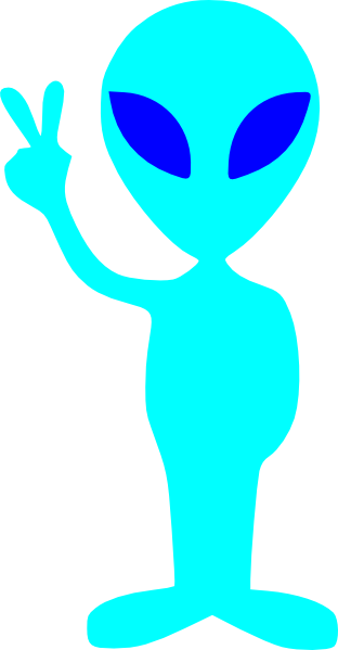 Blue alien clipart 