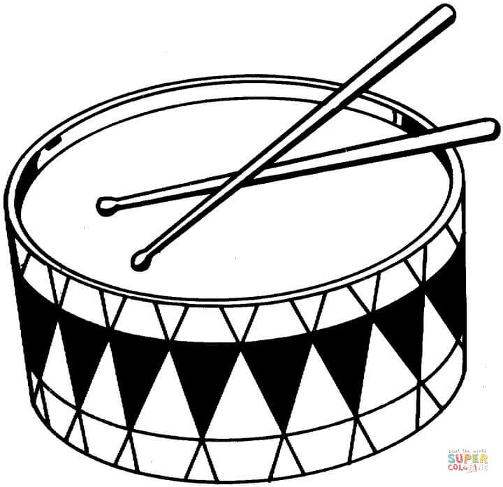 Drums coloring page 