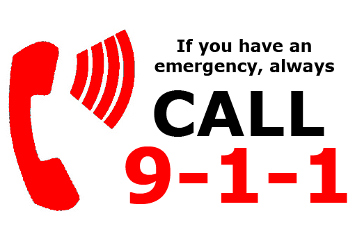 if you have an emergency call 911 - Clip Art Library