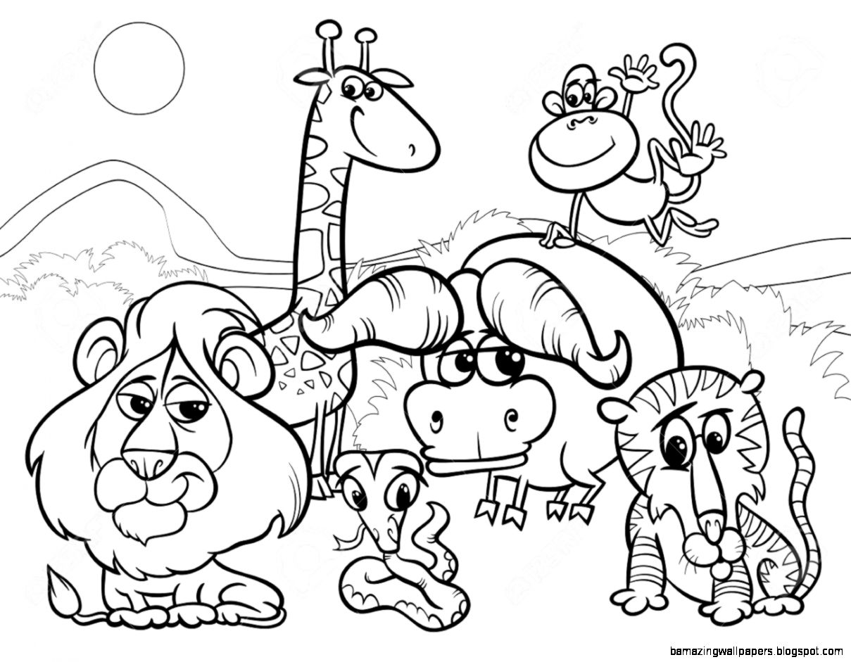 Group of animals clipart black and white � bkmn 