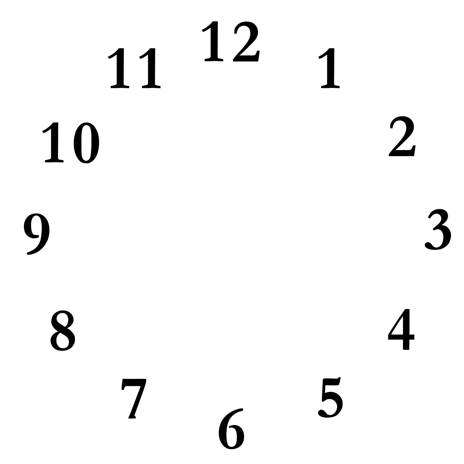 Blank Digital Clock Faces 