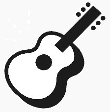 Acoustic Guitar Clipart Black And White 