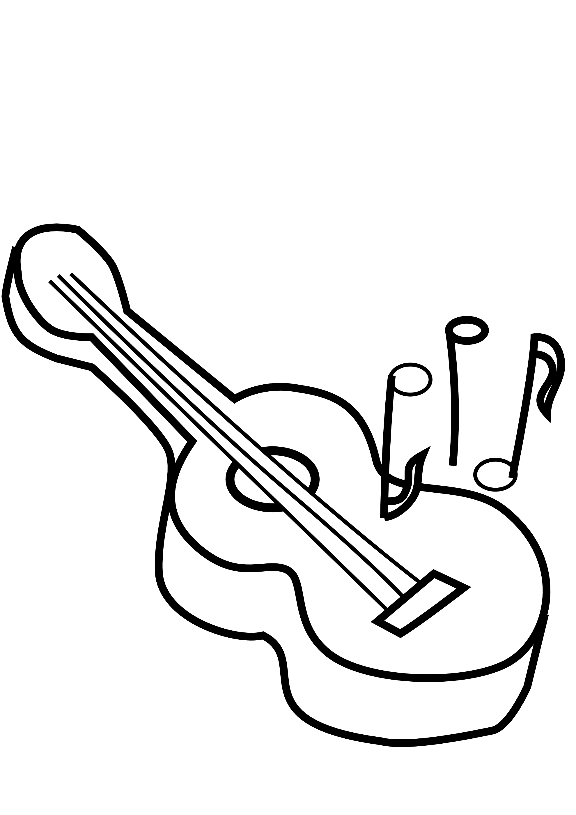 Guitar clip art black and white 