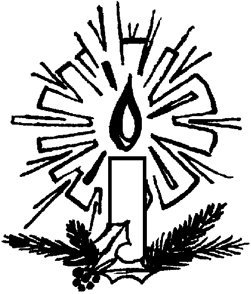 Advent Candles Black And White Clipart 