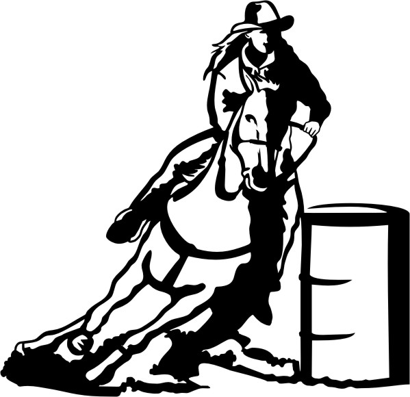 Barrel Racing Clipart - Free Download and Printable