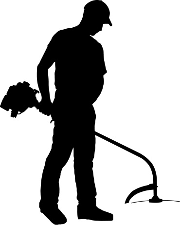 Black and white weed wacker clipart 