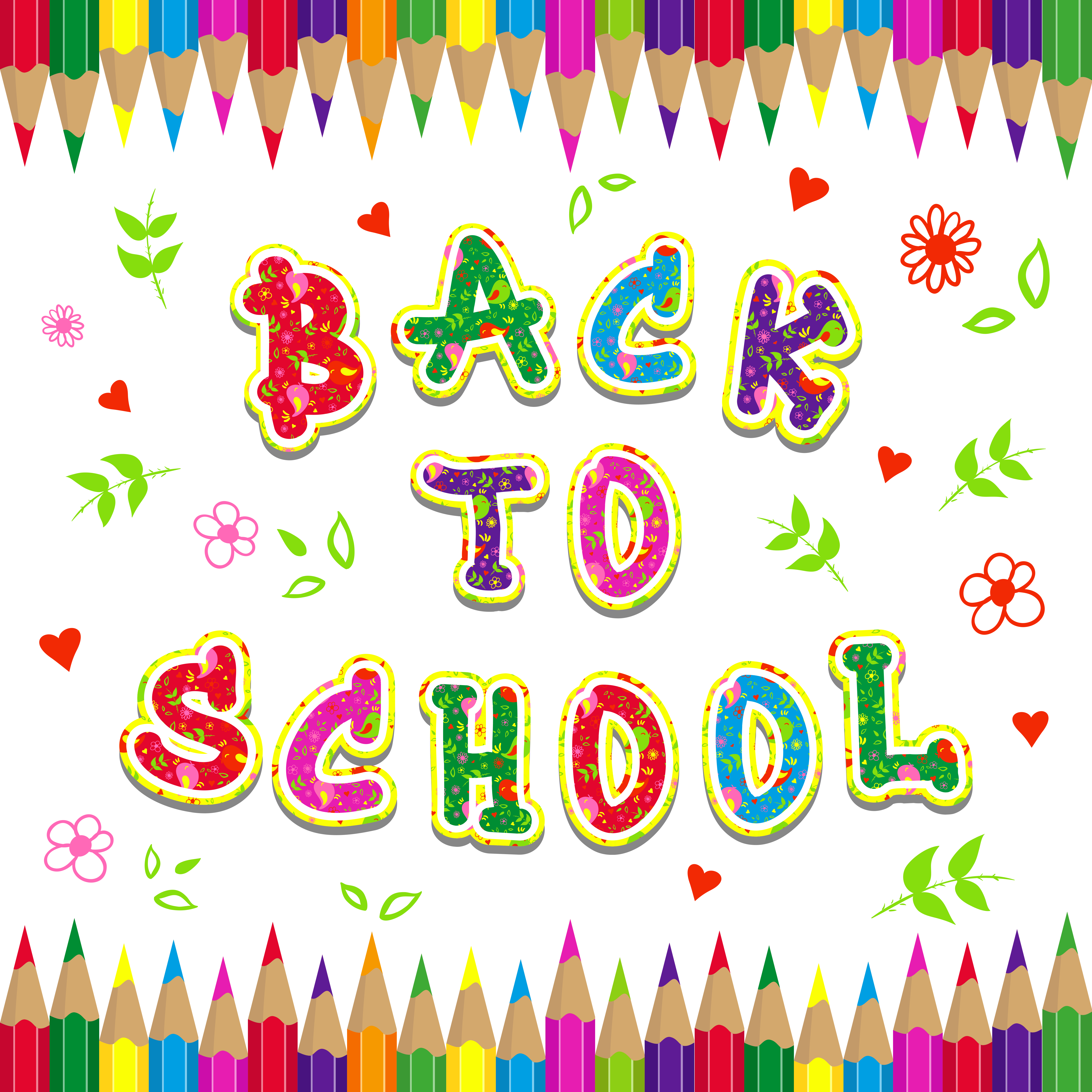 Back to school background clipart 
