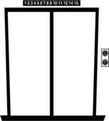 elevator clipart black and white